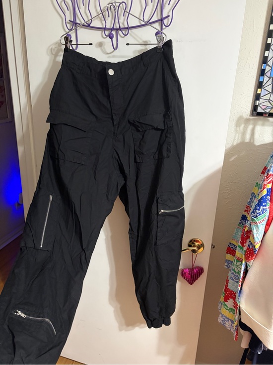 Rue+ Pants - 🧡 1X Rue Black Cargo Jogger Pants with Zipper Details